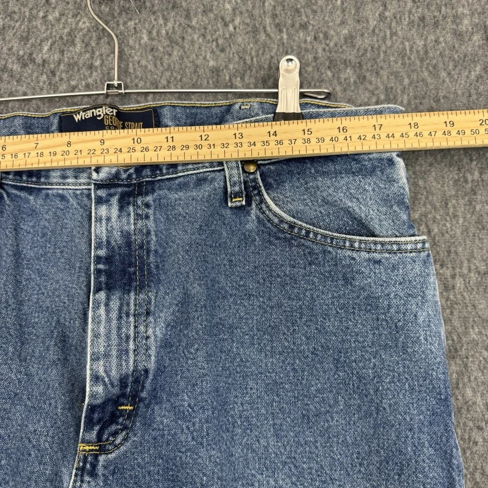 Wrangler George Strait A102 4020 Straight Leg Blue Men's Jeans 36x34 Western